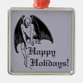 Demon Spooky Gothic Weihnachten Ornament Aus Metall (Vorne)