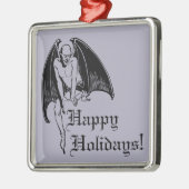 Demon Spooky Gothic Weihnachten Ornament Aus Metall (Links)