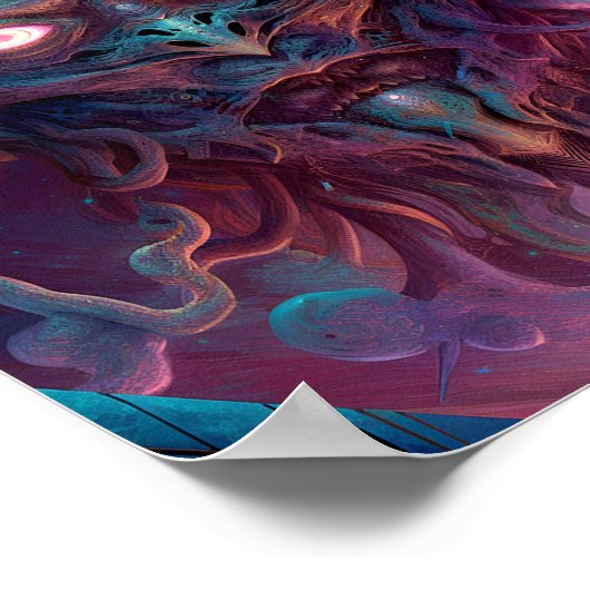 Demon Surreal Dark Fantasy Art Poster (Ecke)