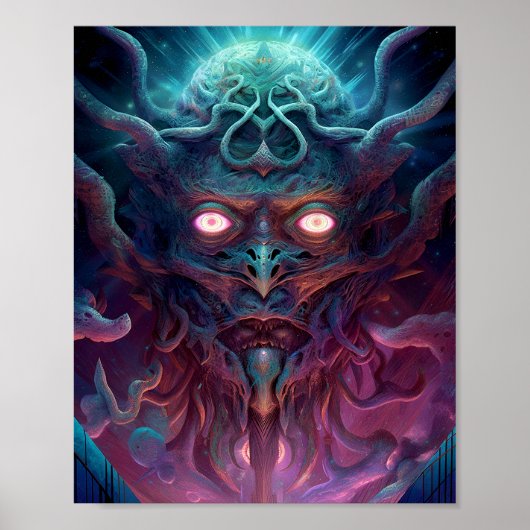 Demon Surreal Dark Fantasy Art Poster (Vorne)