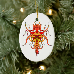 Demon Tribal Tattoo Design Keramik Ornament