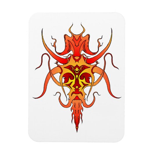 Demon Tribal Tattoo Design Magnet (Vertikal)