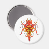 Demon Tribal Tattoo Design Magnet (Vorderseite/Rückseite)
