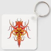 Demon Tribal Tattoo Design Schlüsselanhänger (Rückseite)