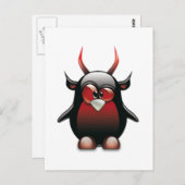 Demon Tux (Linux Tux) Postkarte (Vorne/Hinten)