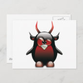 Demon Tux (Linux Tux) Postkarte (Vorne/Hinten)