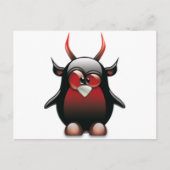 Demon Tux (Linux Tux) Postkarte (Vorderseite)