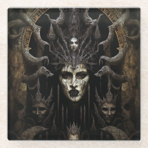 Demon Woman Monster Horror Art Glasuntersetzer