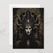 Demon Woman Monster Horror Art Postkarte (Vorne/Hinten)