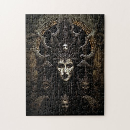 Demon Woman Monster Horror Art Puzzle (Vertikal)