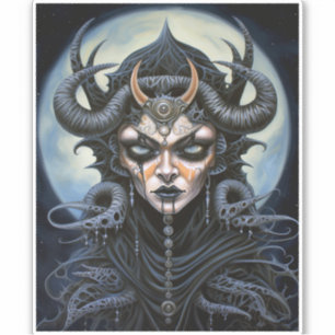 Demon Woman Queen Dark Fantasy Art Aufkleber