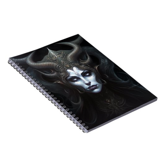 Demon Woman Queen Dark Fantasy Art Notizblock (Rechte Seite)