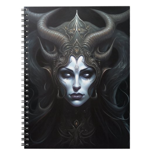 Demon Woman Queen Dark Fantasy Art Notizblock (Vorderseite)