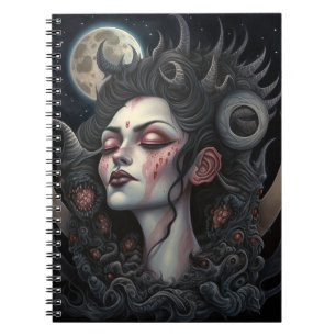 Demon Woman Queen Dark Fantasy Art Notizblock