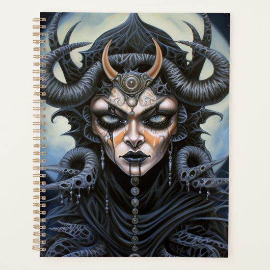 Demon Woman Queen Dark Fantasy Art Planer (Vorderseite)