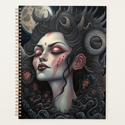 Demon Woman Queen Dark Fantasy Art Planer (Vorderseite)