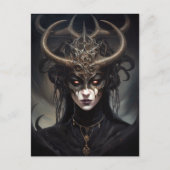 Demon Woman Queen Dark Fantasy Art Postkarte (Vorderseite)