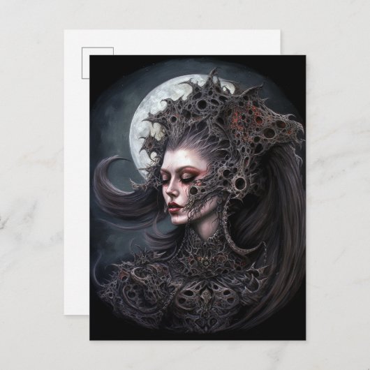 Demon Woman Queen Dark Fantasy Art Postkarte (Vorne/Hinten)