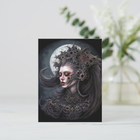 Demon Woman Queen Dark Fantasy Art Postkarte (Stehend Vorderseite)