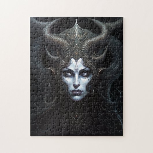 Demon Woman Queen Dark Fantasy Art Puzzle (Vertikal)