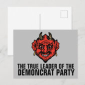 DEMONCRAT DEMOKRAT PARTY SATAN POSTCARD POSTKARTE (Vorne/Hinten)