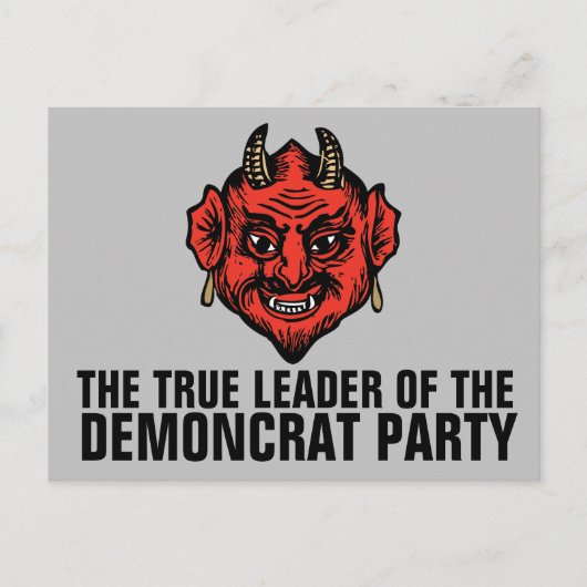 DEMONCRAT DEMOKRAT PARTY SATAN POSTCARD POSTKARTE (Vorderseite)