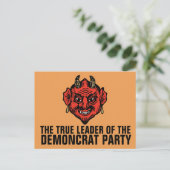DEMONCRATS DEMOKRAT PARTY SATAN POSTCARD POSTKARTE (Stehend Vorderseite)