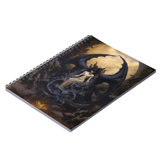 Demoness Dark Fantasy Goth Gothic Art Notizblock (Linke Seite)