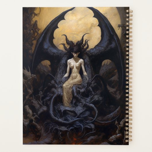 Demoness Dark Fantasy Goth Gothic Art Planer (Rückseite)