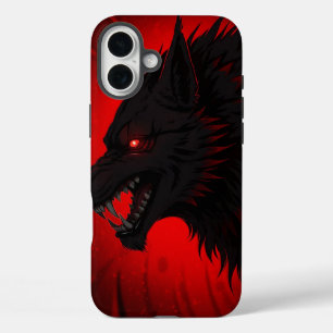 Demonic Alpha Wolf - Rot-Mit Augen Fury Art iPhone 16 Plus Hülle