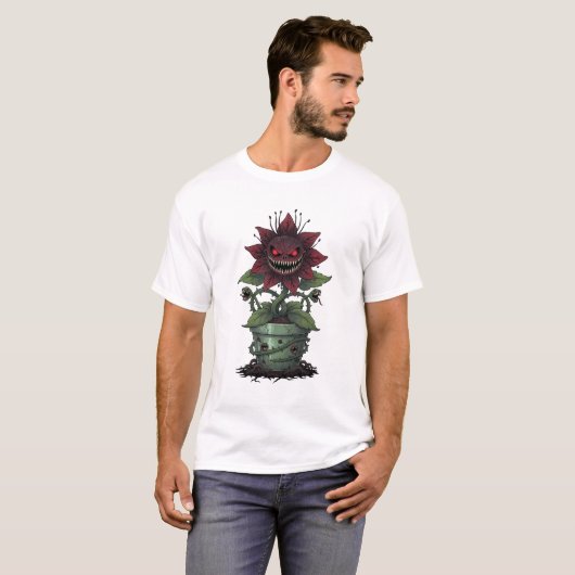 Demonic Bloodbloom in Cursed Pot T-Shirt (Vorne ganz)