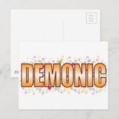 Demonic Buble Tag Postkarte (Vorne/Hinten)