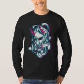 Demonic Fiend Cyber Goth Punk Ästhetik T-Shirt (Vorderseite)