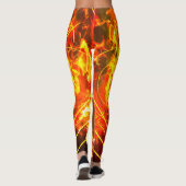 Demonic Hellfire Sigil von Chaos Infernal Red Leggings (Rückseite)