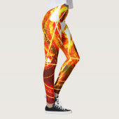 Demonic Hellfire Sigil von Chaos Infernal Red Leggings (Rechts)