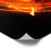 Demonic Hellfire Sigil von Chaos Infernal Red Poster (Ecke)