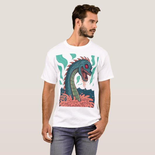 Demonic Loch Ness Monster - Ein Albtraum von D T-Shirt (Vorne ganz)