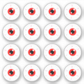 Demonic Red Eyeballs Full Sheet Aufkleber (Vorderseite)