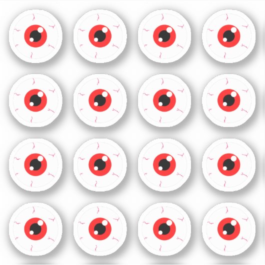 Demonic Red Eyeballs Full Sheet Aufkleber (Vorderseite)