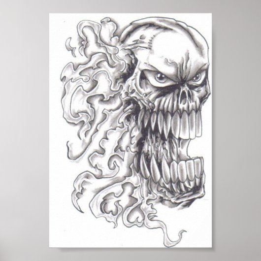 Demonic Skull Art Poster (Vorne)