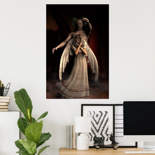 Demonische Bedrohung Poster (Heimbüro)