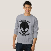 DEMONISCHE BESCHLUSSFASSUNG ALIEN UFO T - SHIRT (Vorne ganz)