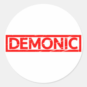 Demonische Briefmarke Runder Aufkleber