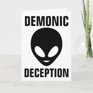 DEMONISCHE ENTSCHEIDUNG ALIEN UFO GREETING CARDS KARTE