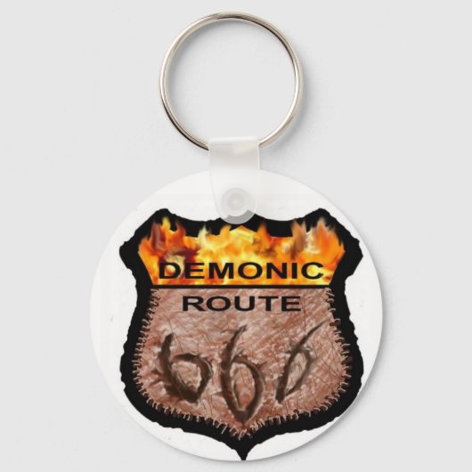 Demonische Route 666 Schlüsselanhänger (Vorderseite)