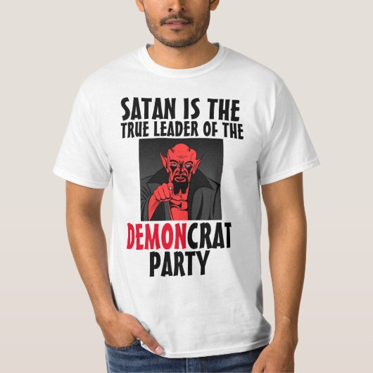 DEMONKRAT-SATAN-DEMOKRAT LIBERALISMUS-T - SHIRT (Vorderseite)