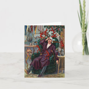 Demons-Karte für das neue Jahr Feiertagskarte