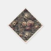 Demons of Delinquency – Gothic Floral Design Serviette (Ecke)
