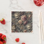 Demons of Delinquency – Gothic Floral Design Serviette (Beispiel)