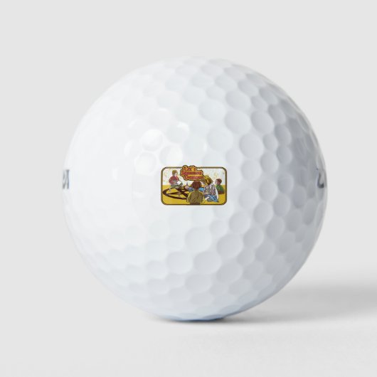 Demons Retro Vintager Horror beschreiben Golfball (Vorderseite)